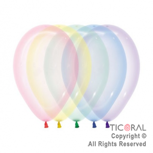 GLOBO SEMPERTEX R5 CRISTAL PASTEL 300 MULTICOLOR x 50